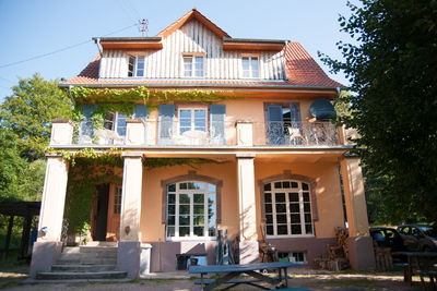 Low angle view of building against sky