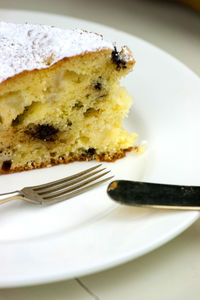 Close-up of cake in plate