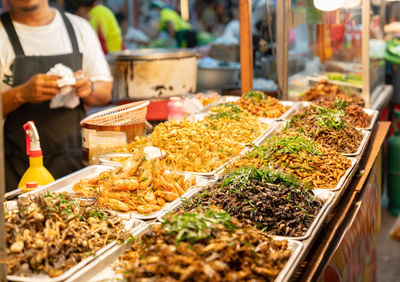 Close-up of food for sale at market stall