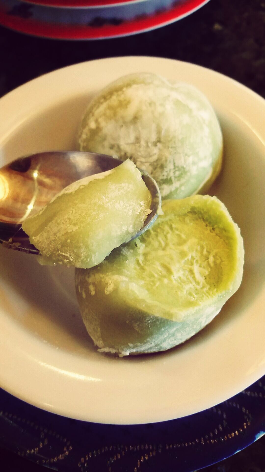 Green tea ice cream