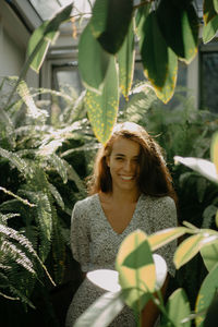 Portrait of a smiling young woman