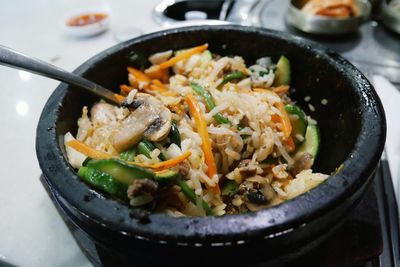 Close-up of food served in bowl