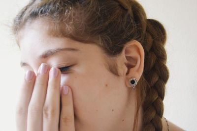 Close-up of teenage girl