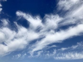 Low angle view of clouds in sky