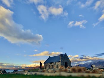 Church of the good shepherd - low angle view of building against cloudy sky