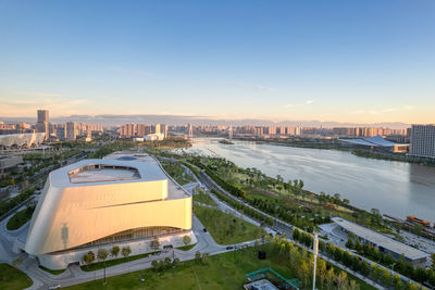 Aerial view of xi'an city, china