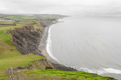 Colorsplash photo of the view from the top of thorncombe beacon on the dorset coastline