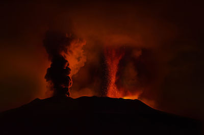 Etna - paroxysm at south east crater on 20 february 2021. 