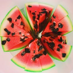 Close-up of strawberry slices