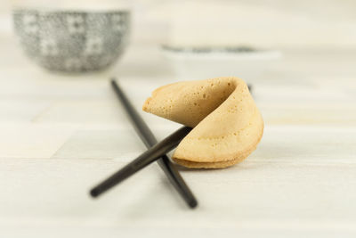 Close-up of cookies on table