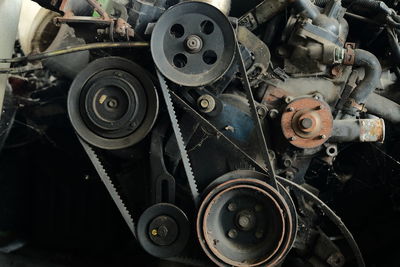 Close-up of old vintage car