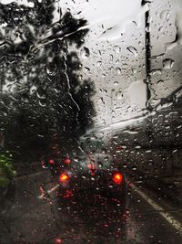 Rain drops on road