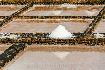 Heap of salt on basin