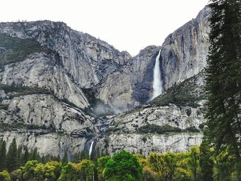 Scenic view of waterfall