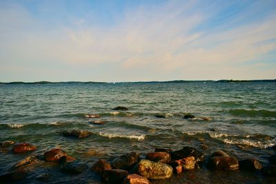 Scenic view of sea against sky