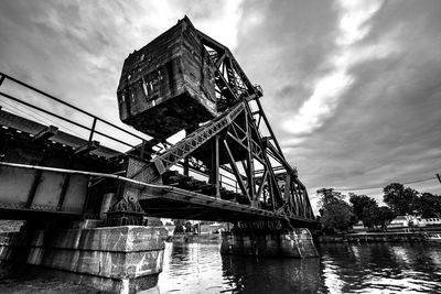 Low angle view of built structures against sky