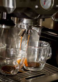 Close-up of coffee beans in cafe