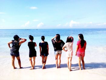 Group of people on beach