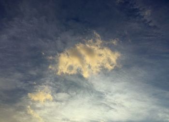 Low angle view of cloudy sky