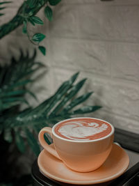 Close-up of coffee on table