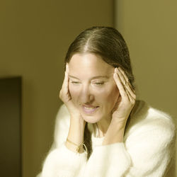 Portrait of young woman