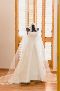 Wedding dress on mannequin