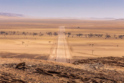 Scenic view of desert against sky, namibia