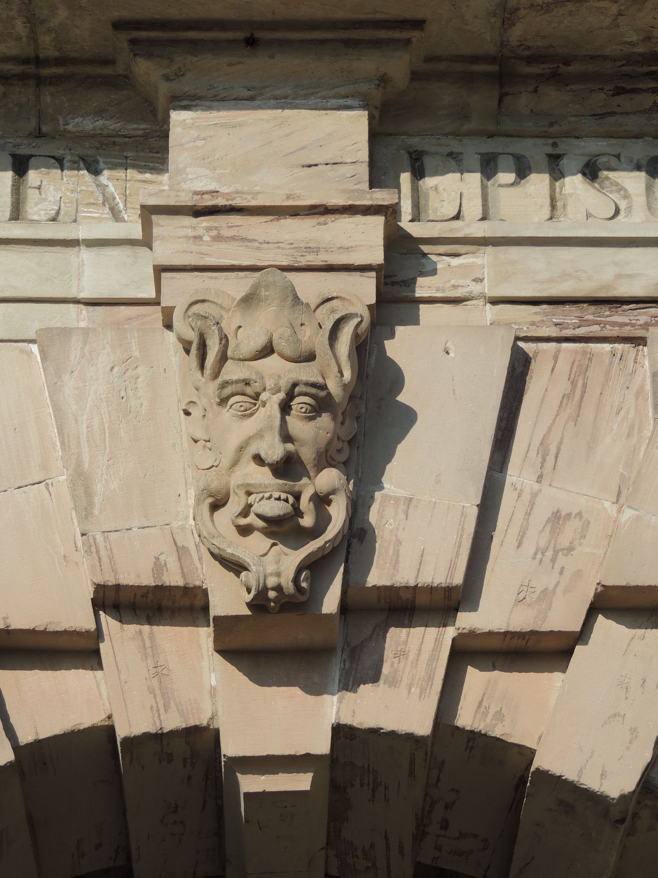 Skulptur, Maske, Detail, Portal