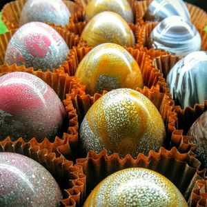 Close-up of easter eggs