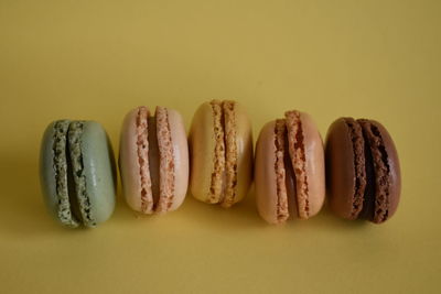 Close-up of cake against white background