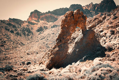 Panoramic view of rock formations