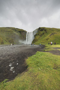 Scenic view of waterfall