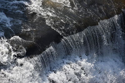 Water splashing in sea