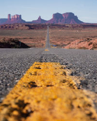Classic aerial of old west monument valley highway