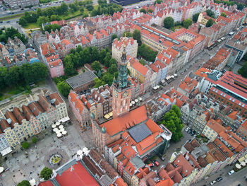 High angle view of townscape