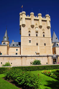 Low angle view of historical building against sky