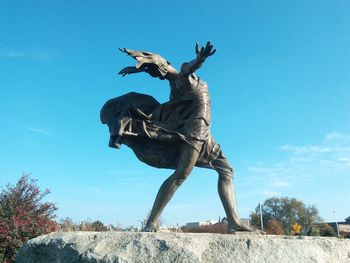 Low angle view of statue