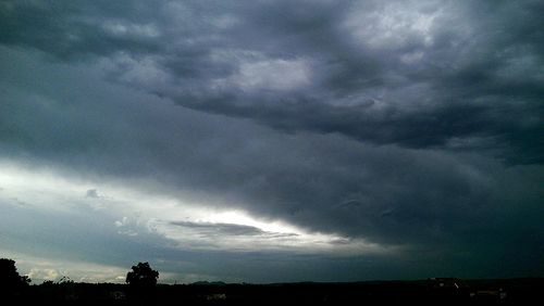 Low angle view of cloudy sky