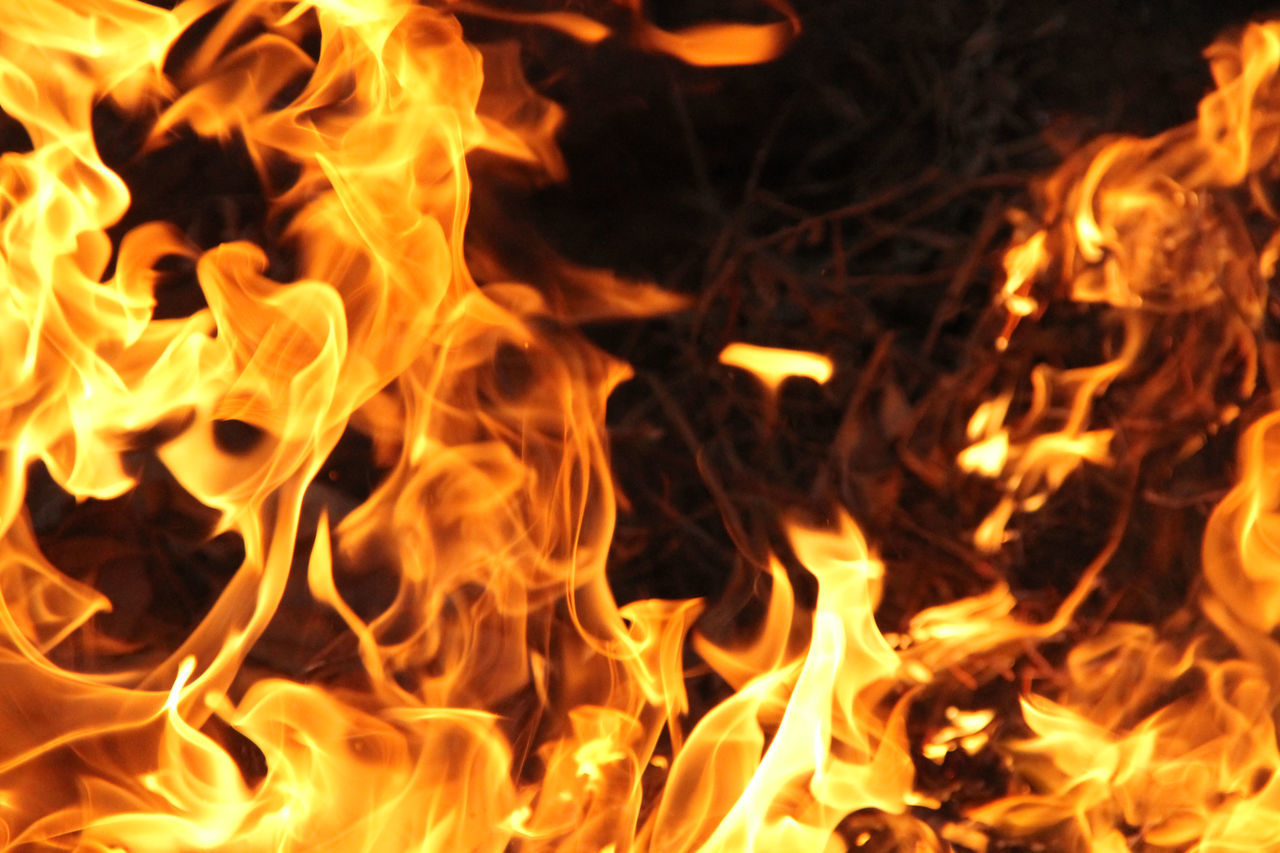 CLOSE-UP OF FIRE