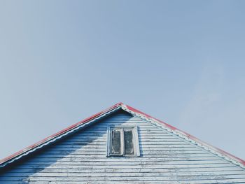 Low angle view of building against clear sky