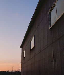 Low angle view of building against clear sky