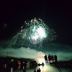 Low angle view of firework display