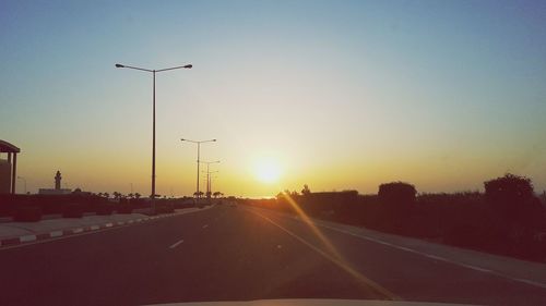 Road at sunset