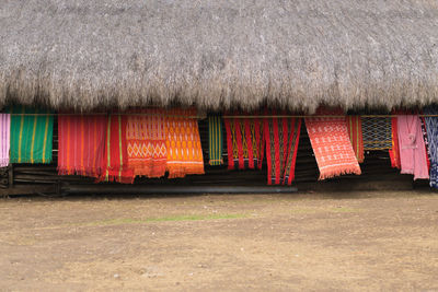 Ethnic traditional fabric from sumba, indonesia