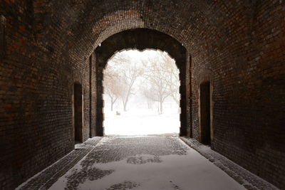 Archway in snow