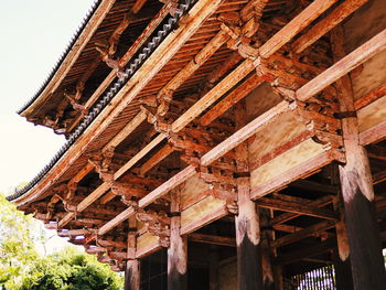 Low angle view of built structure against sky