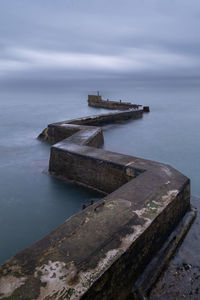 High angle view of sea against sky