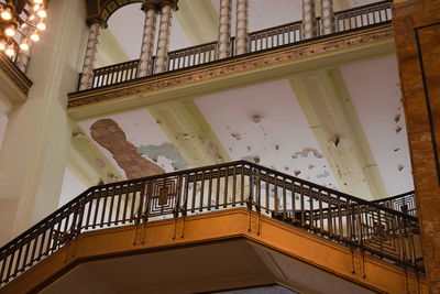 Low angle view of staircase in building