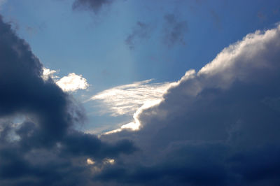 Low angle view of clouds in sky