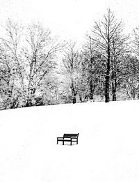 Scenic view of snow covered landscape